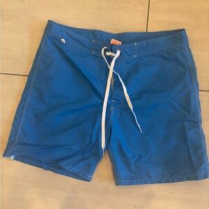 Sundek Royal Blue Board Shorts with White Drawstring